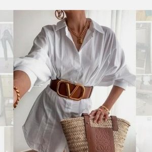 Nwot  zara plated dress